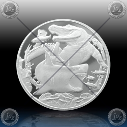 1oz NIUE $1 Dollar 2022 (Shark vs Crocodile) BU